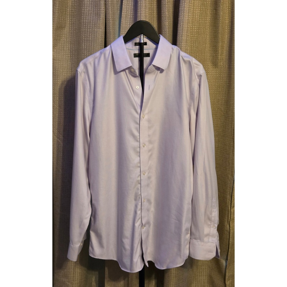 Banana Republic Grant Slim Fit Long Sleeve‎ Button Up Shirt Mens Large Purple